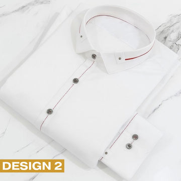 Zair.pk Premium White Collar Shalwar Kameez Design 2