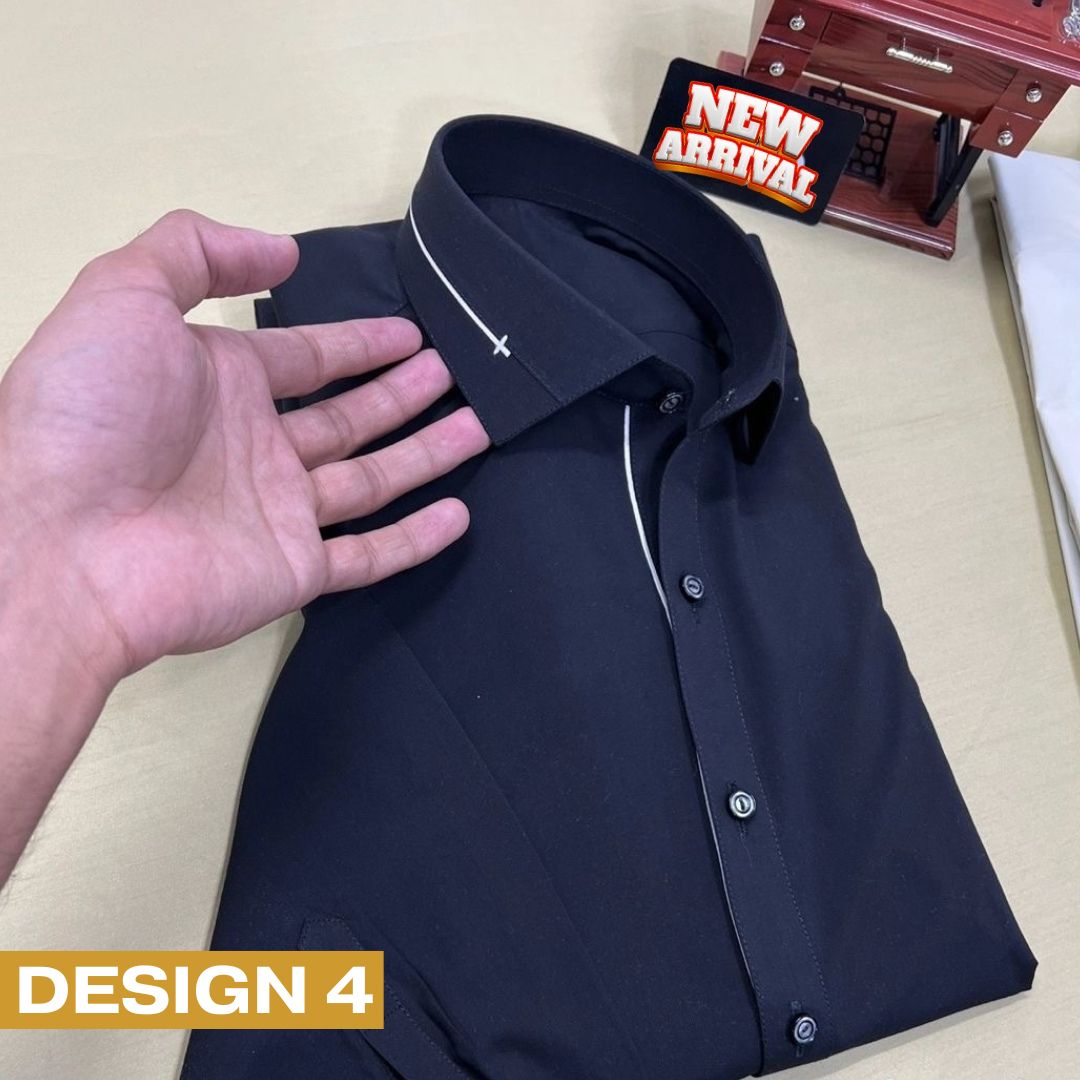 Zair Navy Blue Collar Shalwar Kameez Design 5