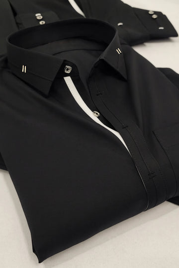 Zair.pk Black Collar Shalwar Kameez