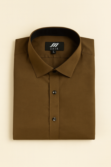 Boski Dark Brown Collar Shalwar Kameez