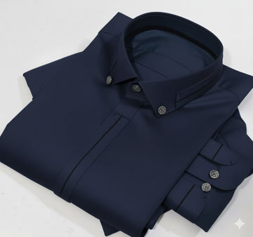 Zair Navy Blue Collar Shalwar Kameez Design 1