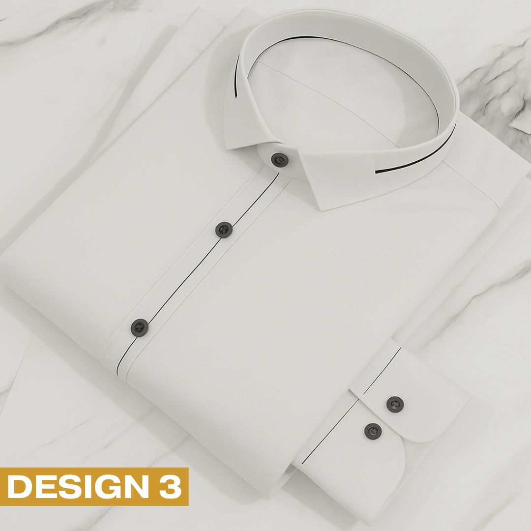 Zair.pk Premium White Collar Shalwar Kameez Design 4