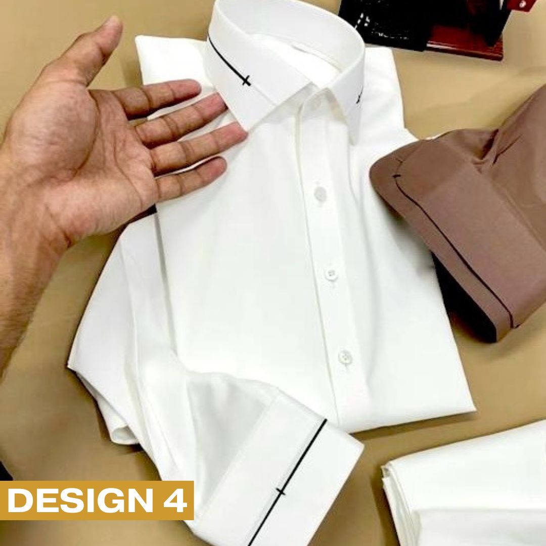 Zair.pk Premium White Collar Shalwar Kameez Design 5