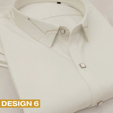Zair.pk Premium White Collar Shalwar Kameez Design 7
