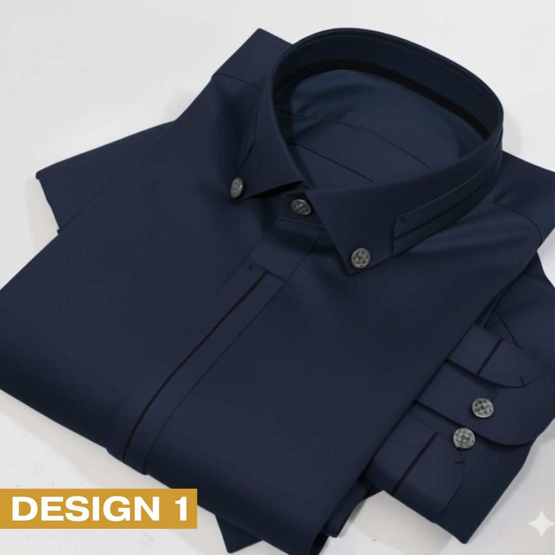 Zair Navy Blue Collar Shalwar Kameez