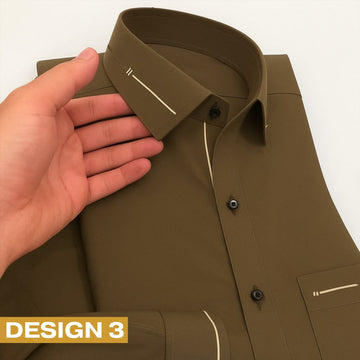 Zair Dark Brown Collar Shalwar Kameez Design 3