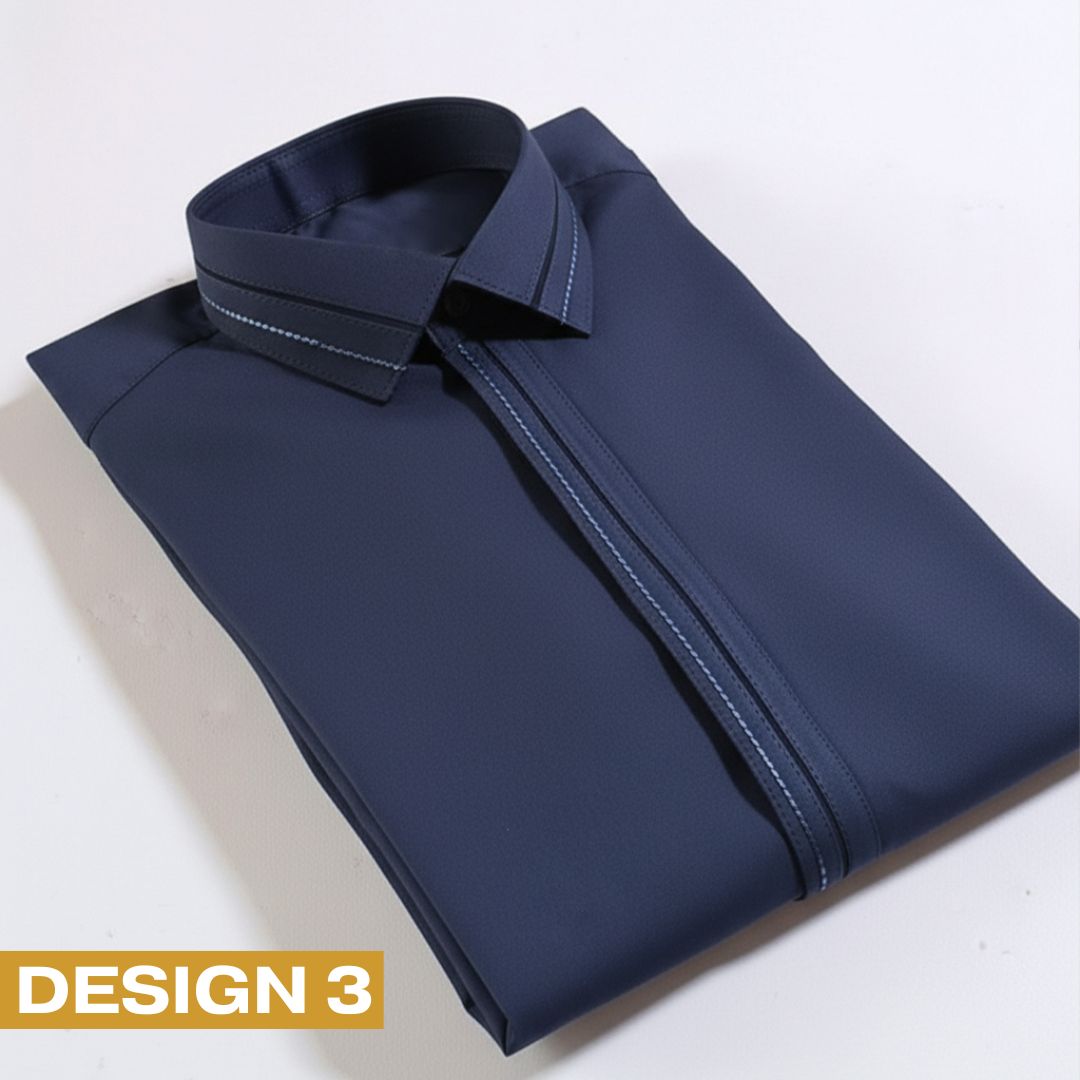 Zair Navy Blue Collar Shalwar Kameez Design 4