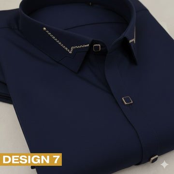 Zair Navy Blue Collar Shalwar Kameez Design 8