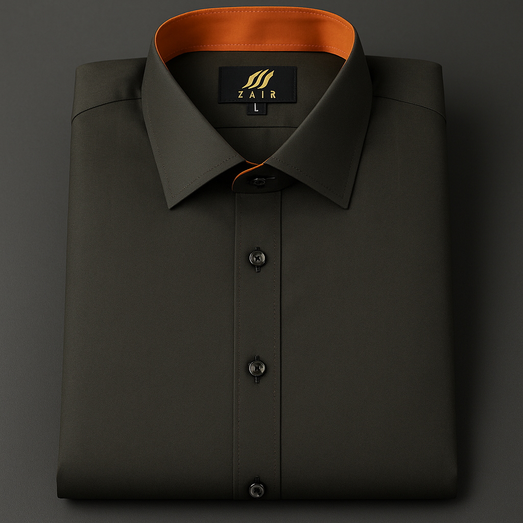 Boski Gray Collar Pati Shalwar Kameez