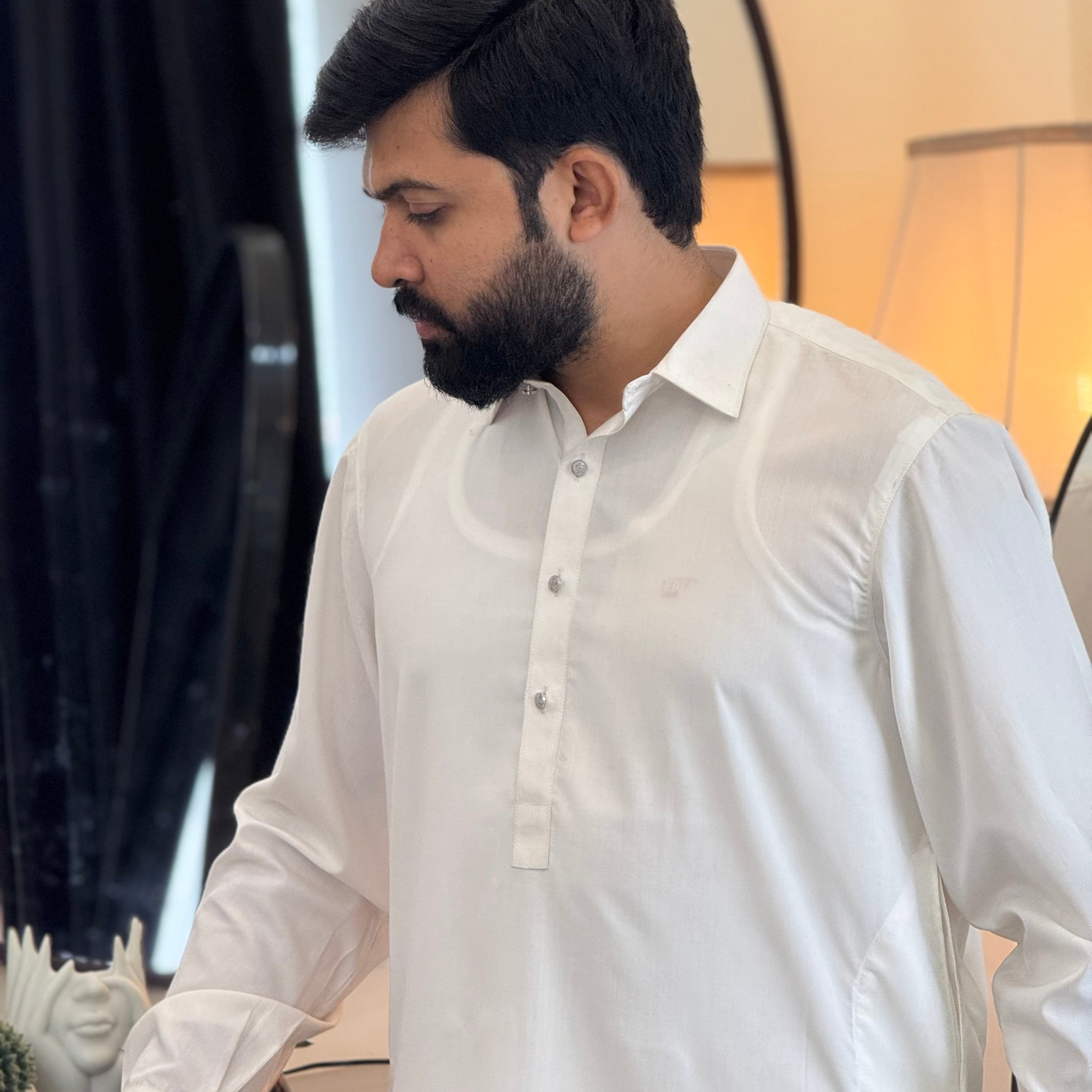 Zair Wash & Wear White Premium Double Stitched Shalwar kameez