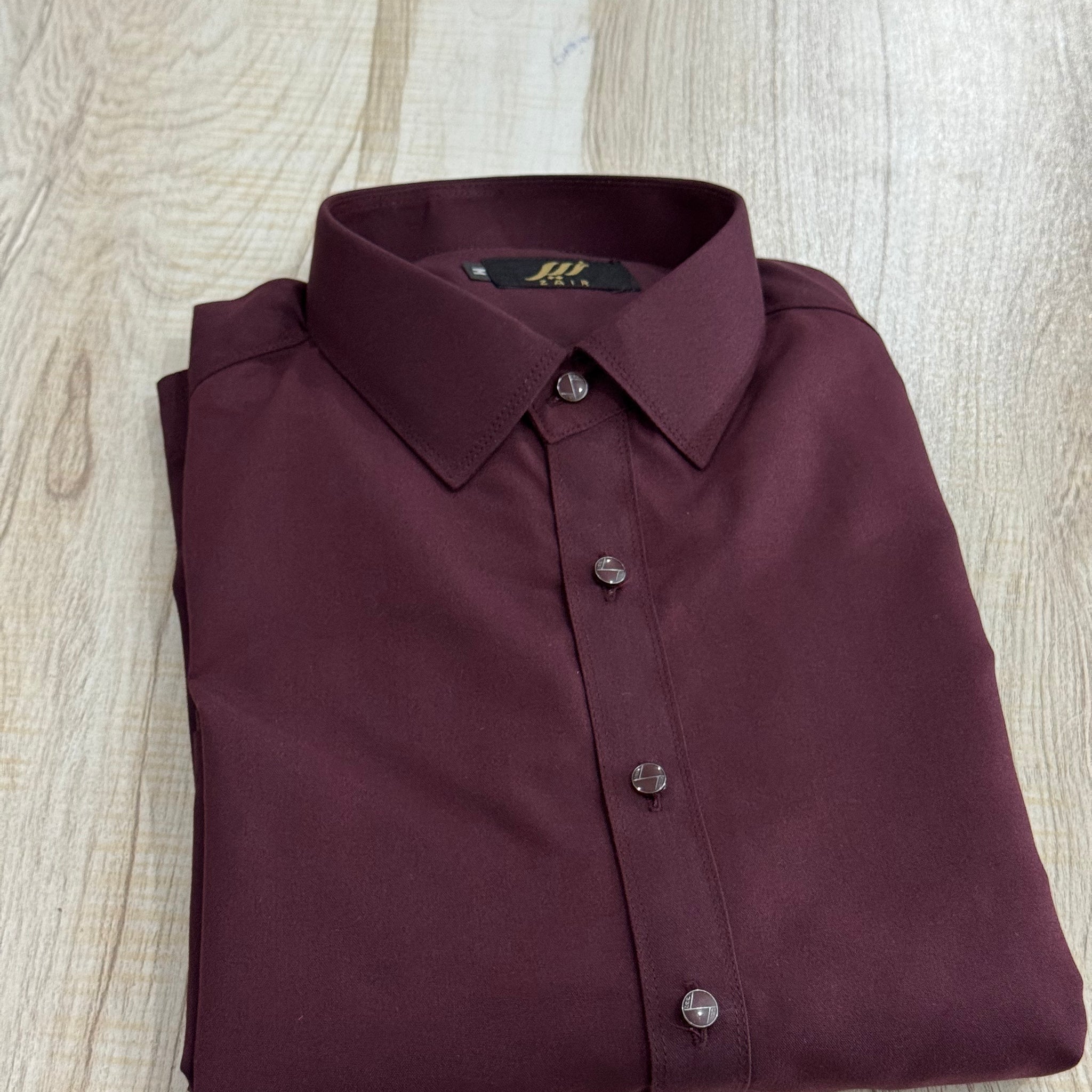 Zair Wash & Wear Maroon Double Stitched Shalwar kameez