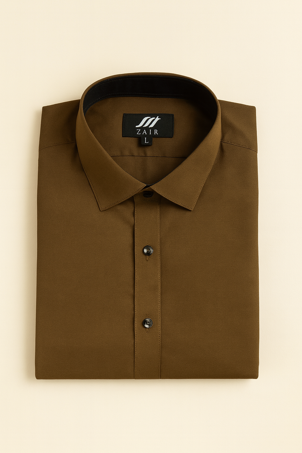 Boski Dark Brown Collar Shalwar Kameez