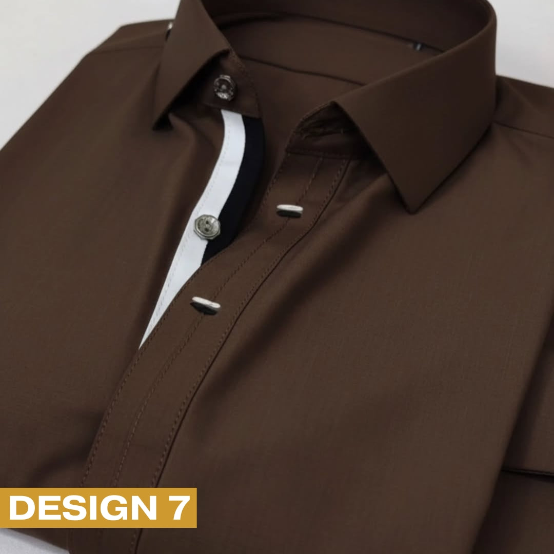 Zair Dark Brown Collar Shalwar Kameez Design 8